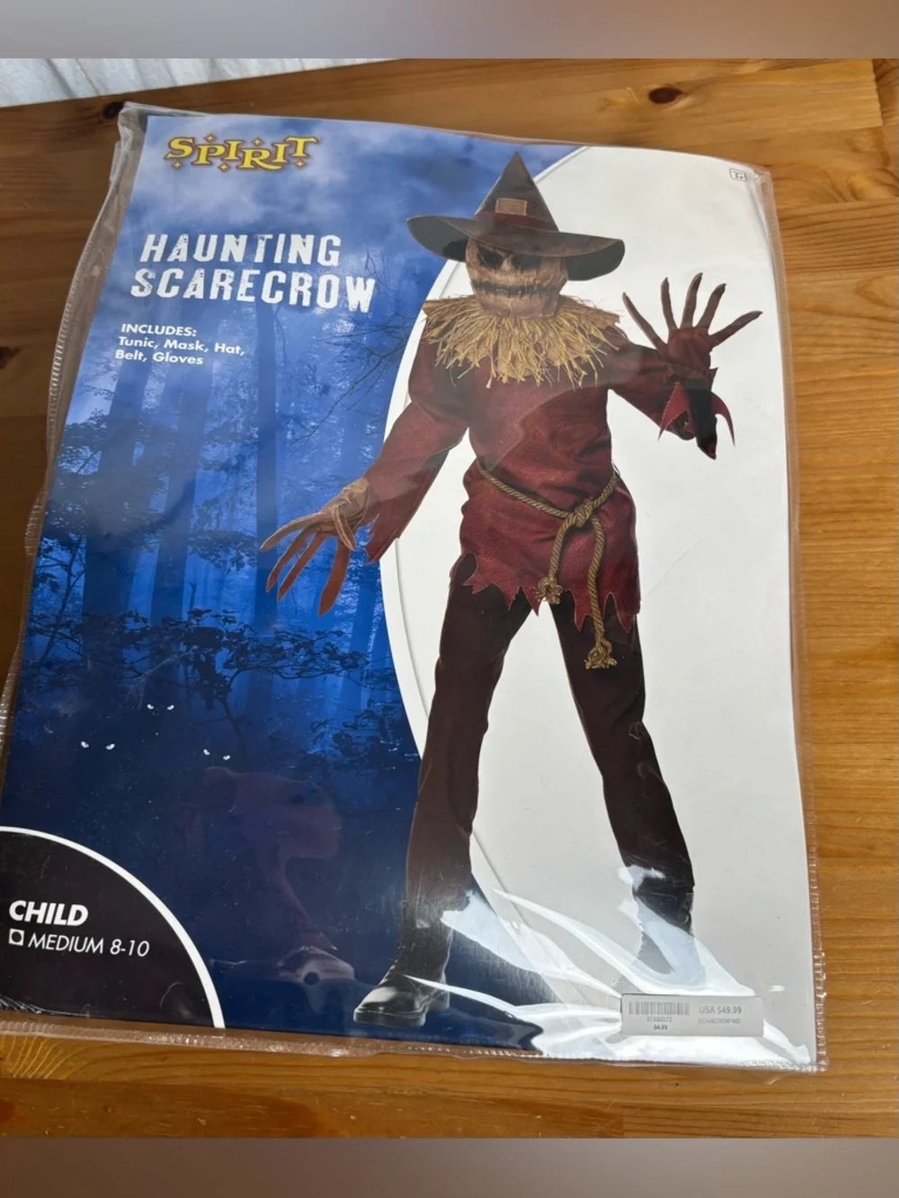 Spirit Halloween Hunting Scarecrow Costume Youth M